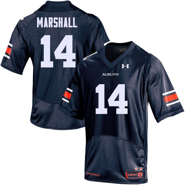 Men Auburn Tigers #14 Nick Marshall College Football Jerseys Sale-Navy